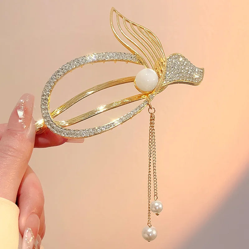 Premium Pearl Tassel with Hair Clip Accessory for Women