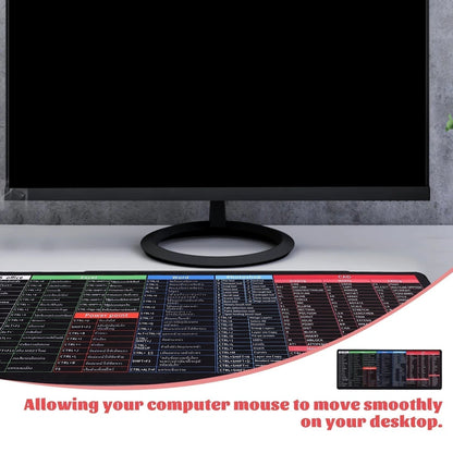 Mouse Pad with English Shortcut Keys Keyboard (Large Size)