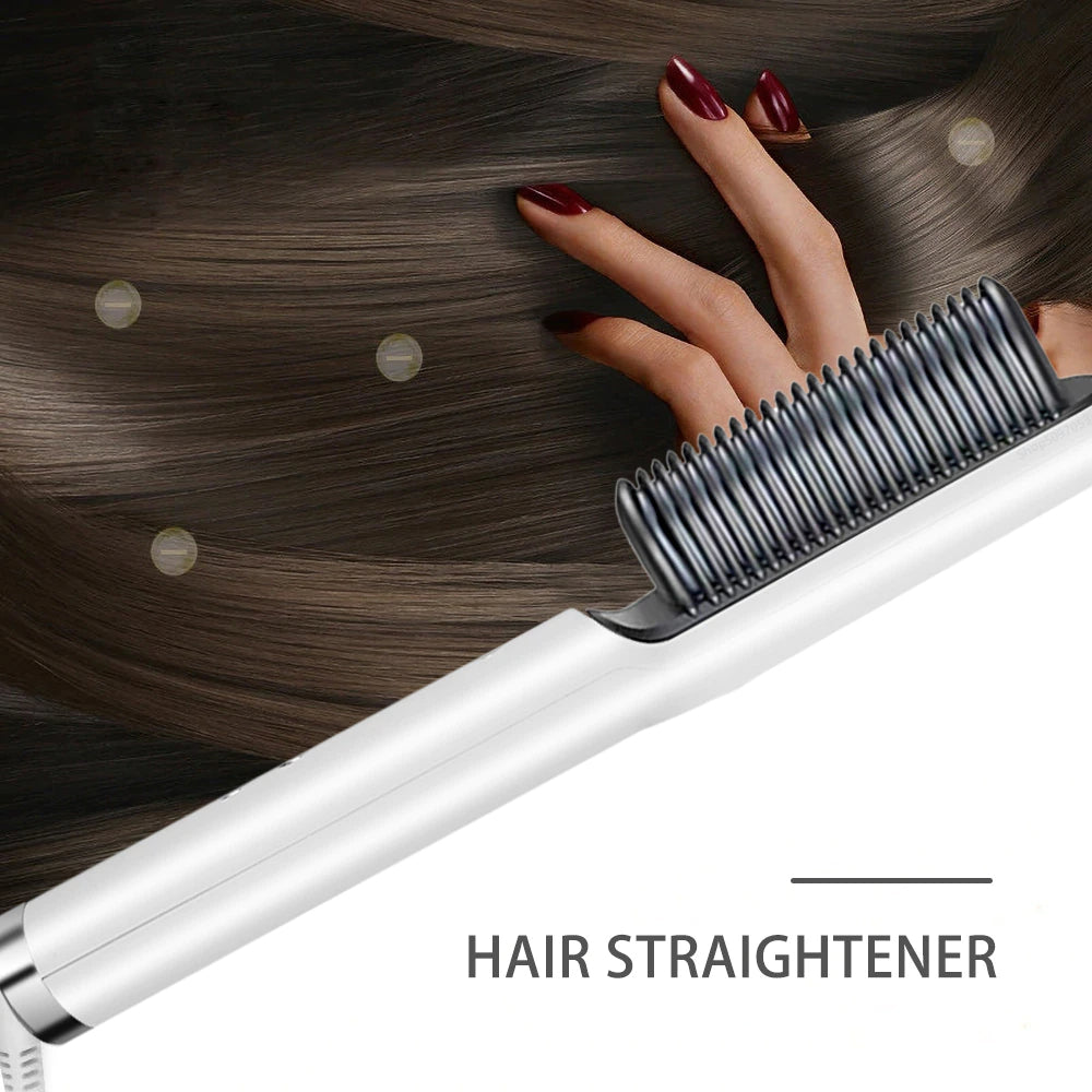 Premium 2-in-1 Hair Straightener & Curler Comb