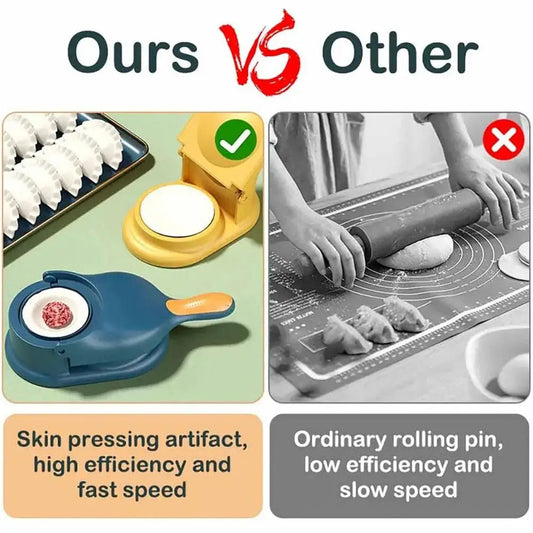 2-in-1 Dumpling & Samosa Maker – Easy Dough Pressing & Folding Tool