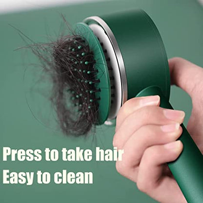 Premium One-Click Anti-Static Self-Cleaning Paddle Hair & Scalp Brush