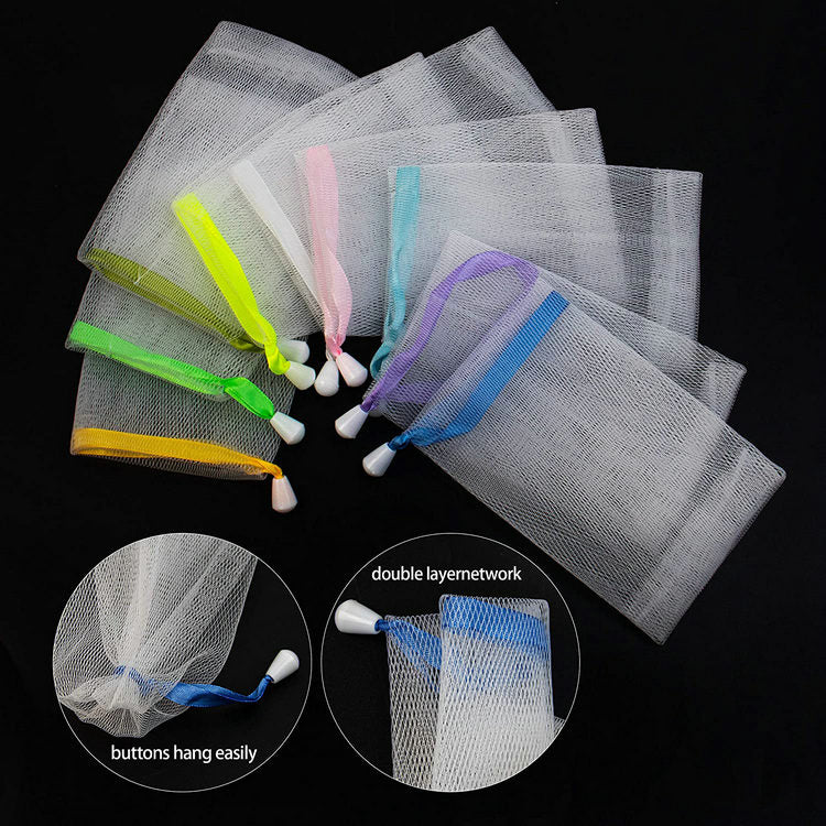 Premium Mesh Soap Saver Pouch Bath ( 7 Pack )