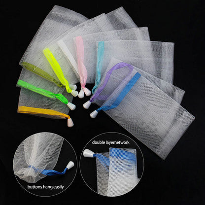 Premium Mesh Soap Saver Pouch Bath ( 7 Pack )