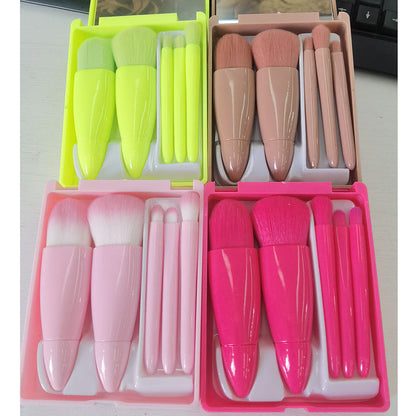 Premium Portable Cosmetic Makeup Beauty Brush with Mirror
