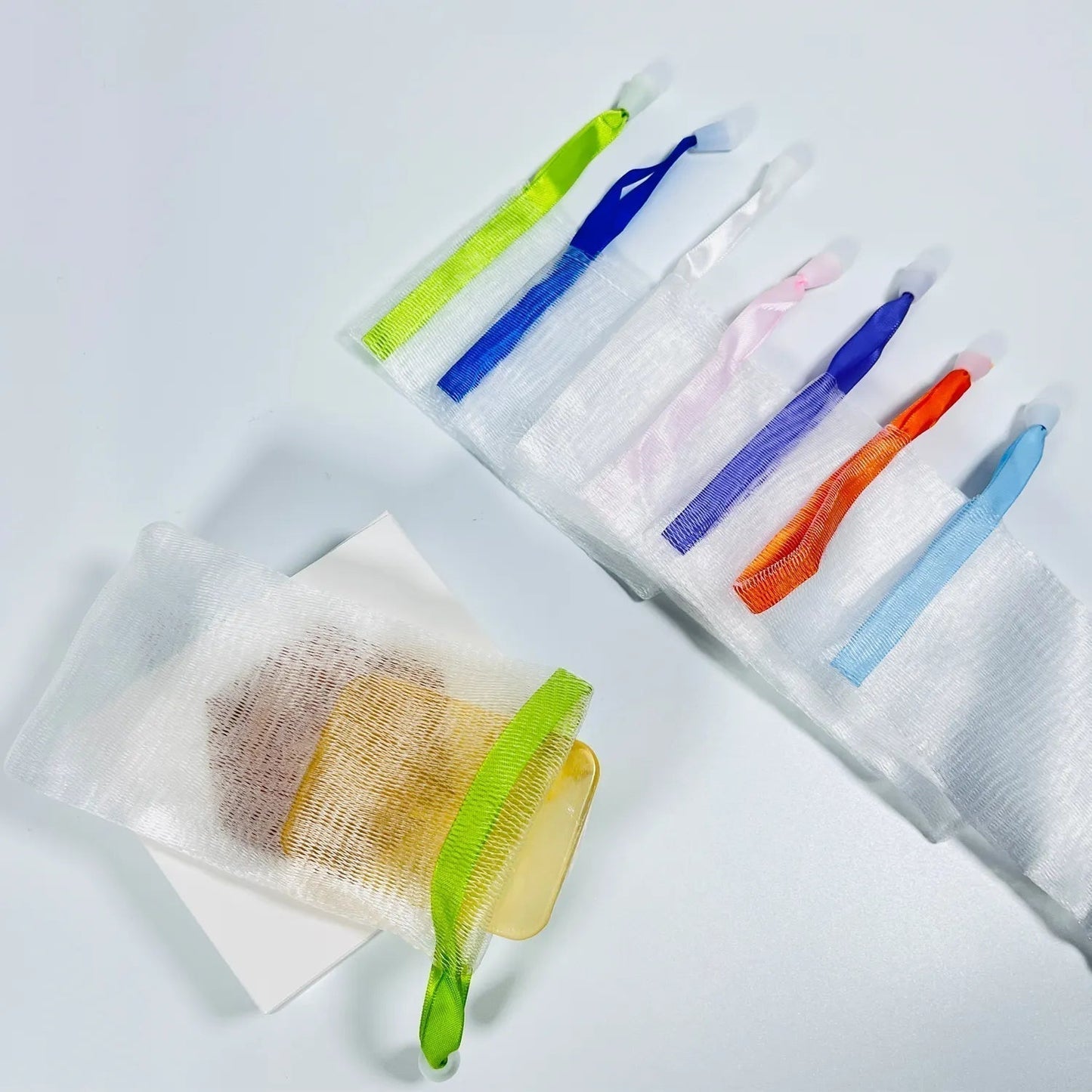 Premium Mesh Soap Saver Pouch Bath ( 7 Pack )