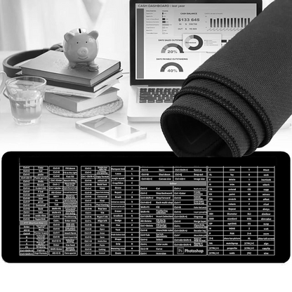 Mouse Pad with English Shortcut Keys Keyboard (Large Size)