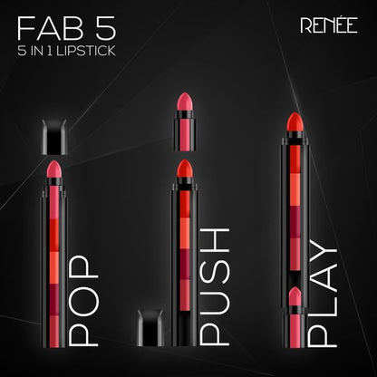 5 in 1 Matte Lipstick - Pack of 2