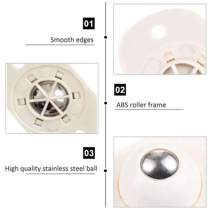 Self Adhesive Universal Wheels Casters 360 Degree Rotatable Ball Pulley