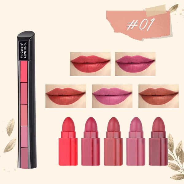 5 in 1 Matte Lipstick - Pack of 2