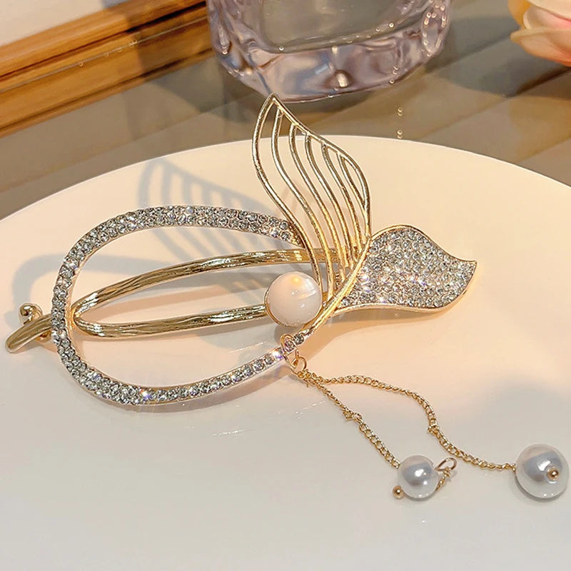 Premium Pearl Tassel with Hair Clip Accessory for Women