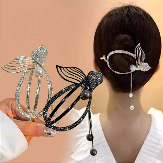 Premium Pearl Tassel with Hair Clip Accessory for Women