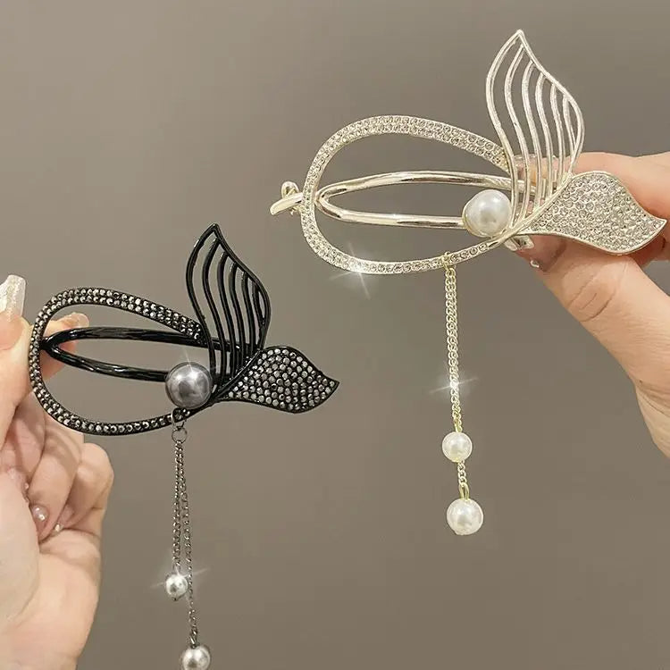 Premium Pearl Tassel with Hair Clip Accessory for Women