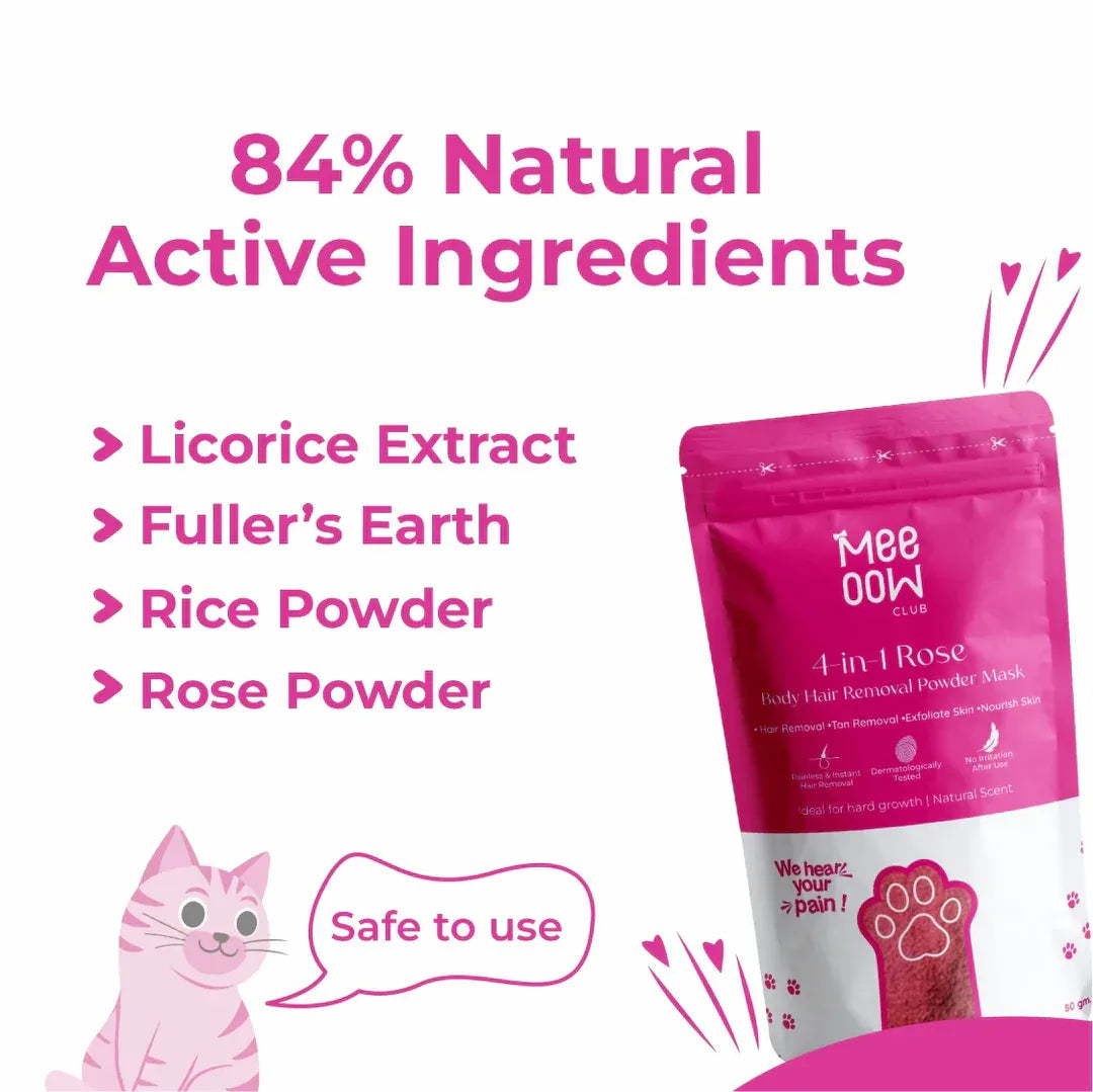 Meow Body Hair Removal Wax Powder Mask