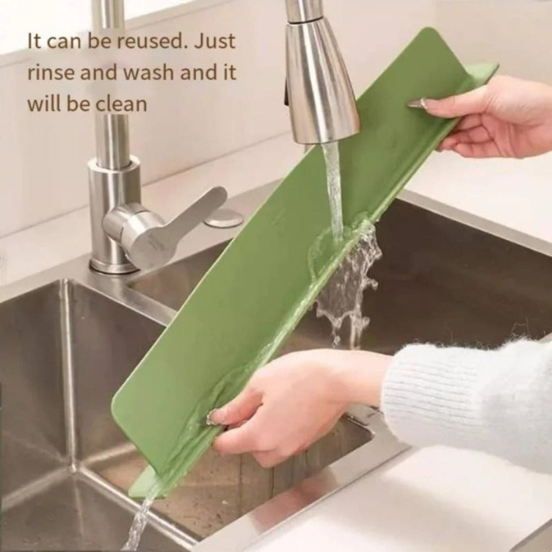 Foldable Aluminum Splatter Guard- Silicon Sink Splash Guard