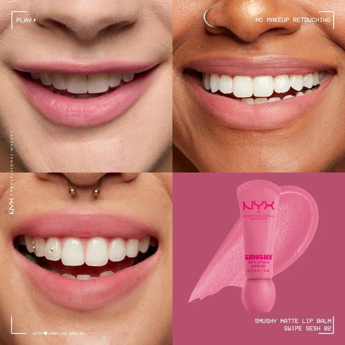 NYX Smushy Matte Lip Balm — Soft Matte, Cloud-Like Comfort