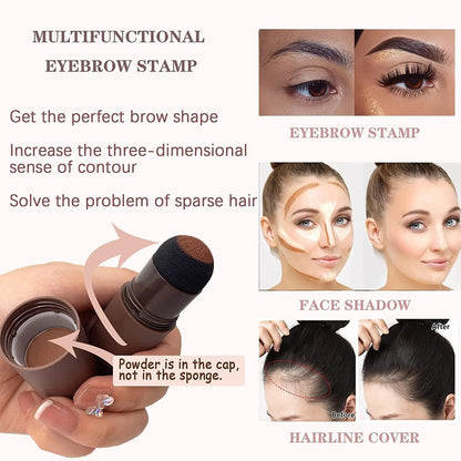 Dual-Use Eyebrow Stamp and Hairline Shading Powder – Instant Fill & Define