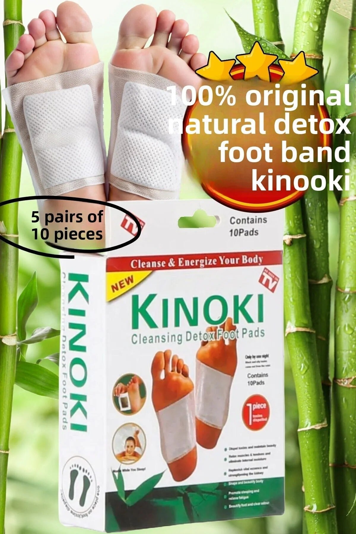 Kinoki Detox Foot Pads – Overnight Natural Cleanse & Relaxation