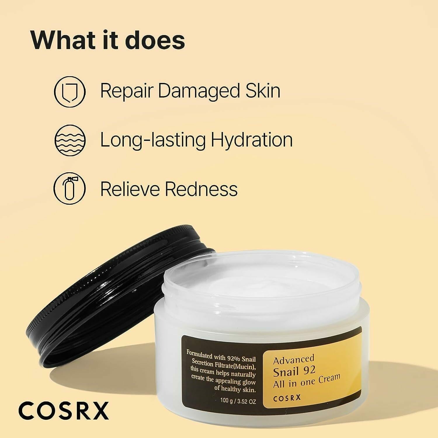 COSRX Advanced Snail 96 Mucin Power Cream – Deep Hydration & Skin Repair Moisturizer