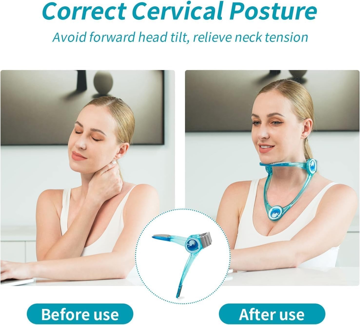Adjustable Office Worker Neck Support Collar Cervical Brace Comfort and Stability for Children's Men, & Women